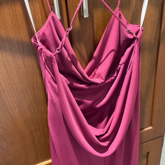 EUC 🌺 Katie May So Juicy Dress in Pink Peacock Halter Gown Sz S / US 4 - Picture 8 of 10